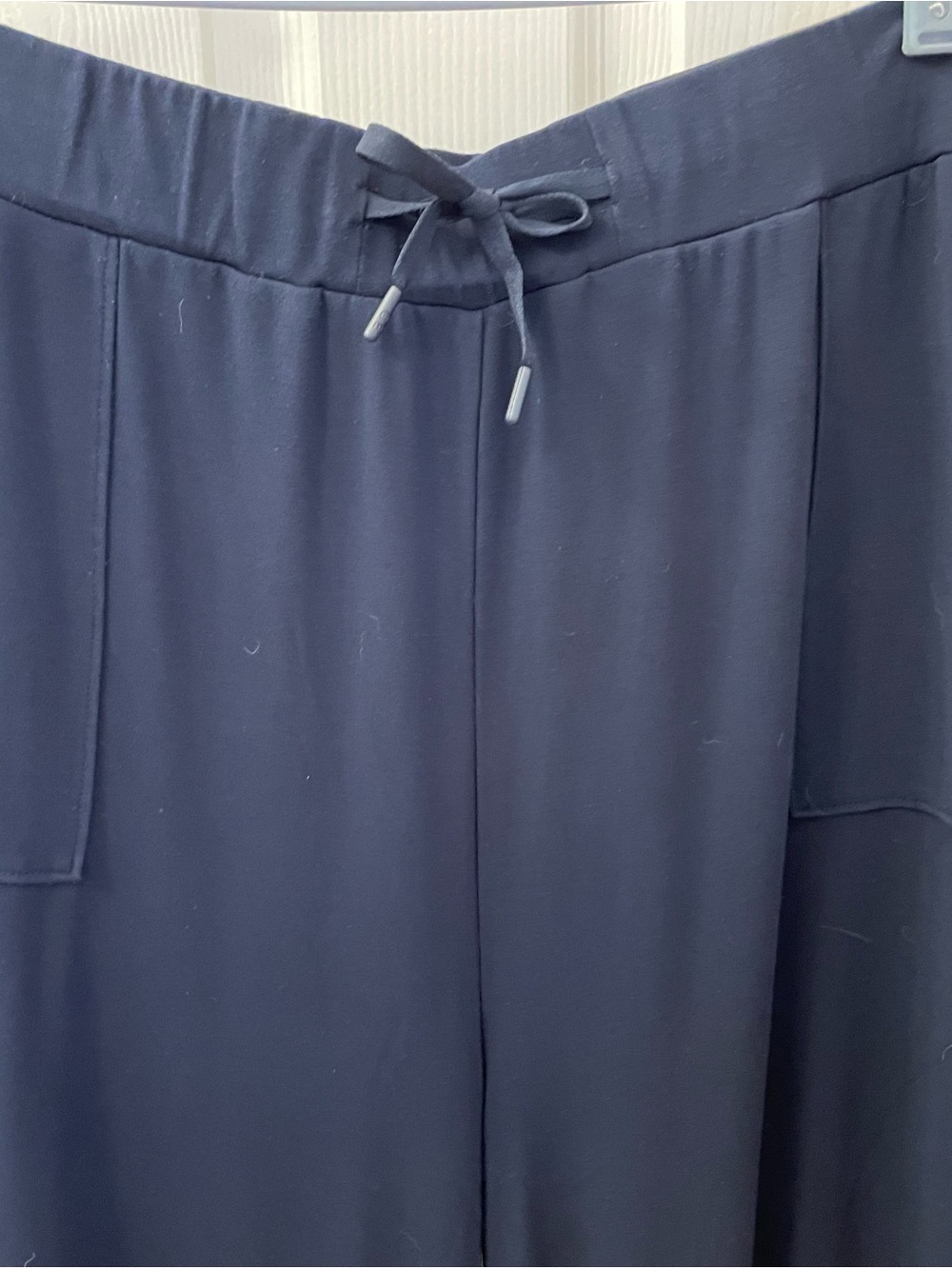Cozy Earth Navy Bamboo Wide-Leg Drawstring Pants - Picture 4 of 6